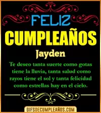 Frases de Cumpleaños Jayden